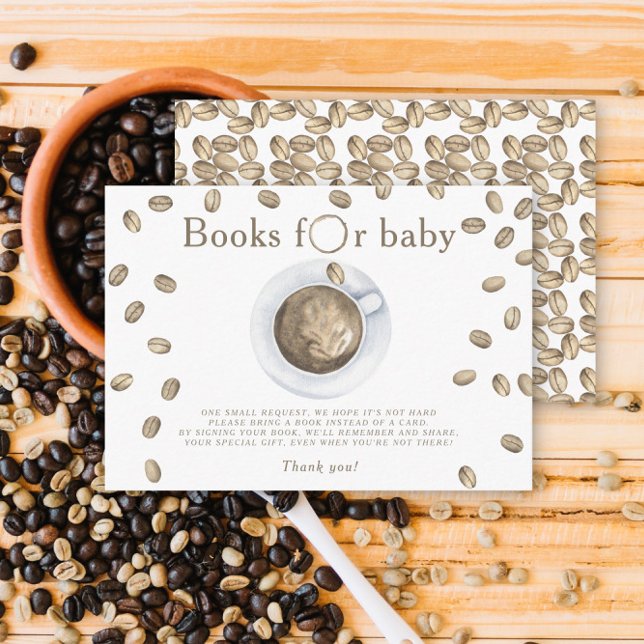 Coffee Brewing Baby shower Books for baby Enclosure Card (Creator Uploaded)