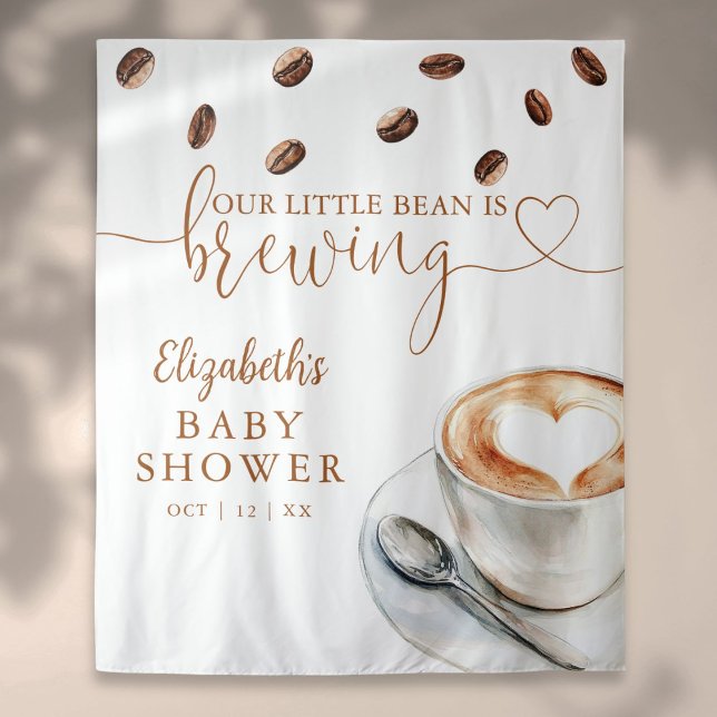Coffee Brewing Baby Shower Photo Backdrop (Coffee Brewing Baby Shower Photo Backdrop)