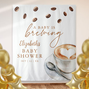 Coffee Brewing Baby Shower Photo Backdrop