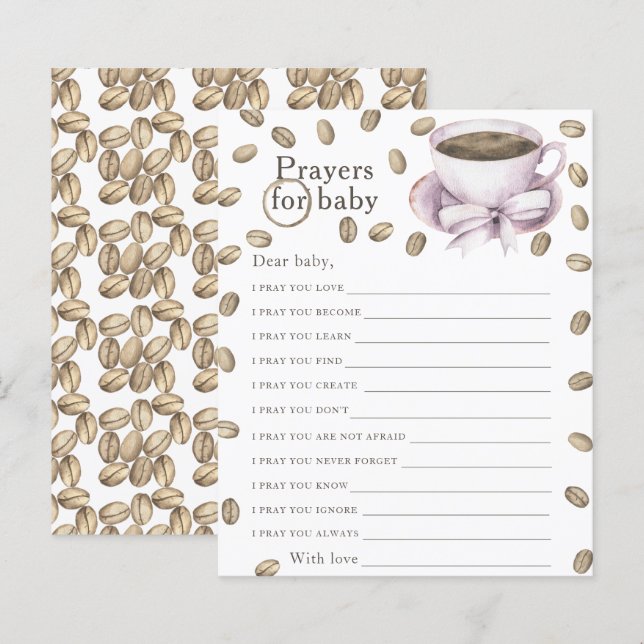 Coffee brewing baby shower Prayers for baby (Front/Back)