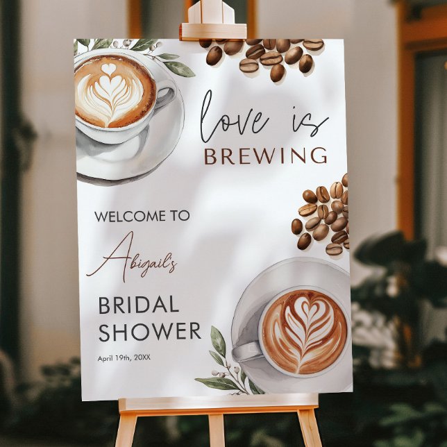 Coffee Bridal Shower -  18x24 Welcome Foam Board (Coffee Bridal Shower - 18x24 Welcome Foam Board)