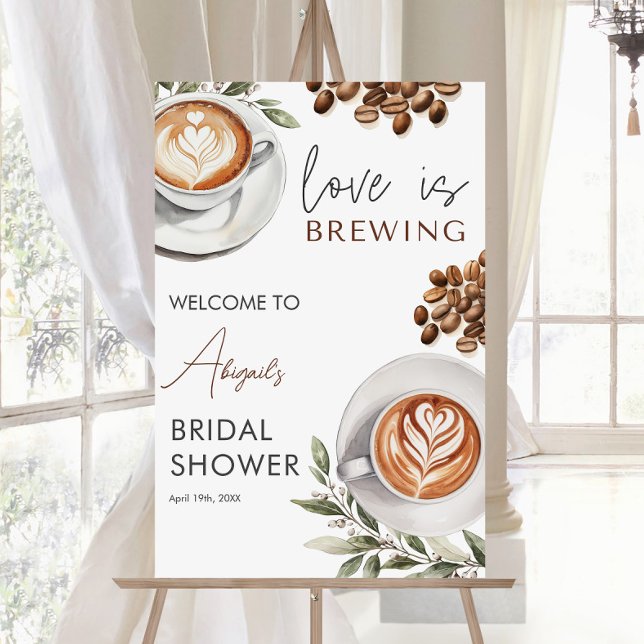 Coffee Bridal Shower -  24x36 Welcome Foam Board (Coffee Bridal Shower - 24x36 Welcome Foam Board)