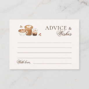 Coffee Bridal Shower Advice and Wishes Enclosure Card