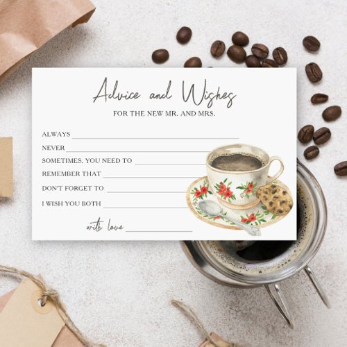 Coffee Bridal Shower Advice and Wishes