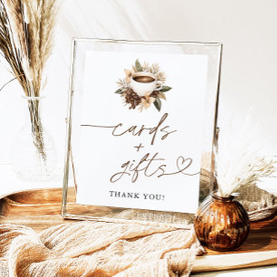 Coffee Bridal Shower Cards & Gifts Sign