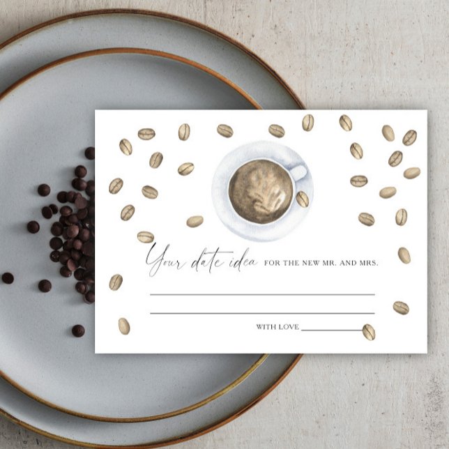 Coffee Bridal shower Date night ideas Date jar Enclosure Card (Creator Uploaded)