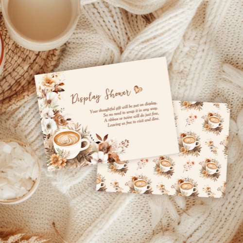 Coffee Bridal Shower Display Shower Enclosure Card