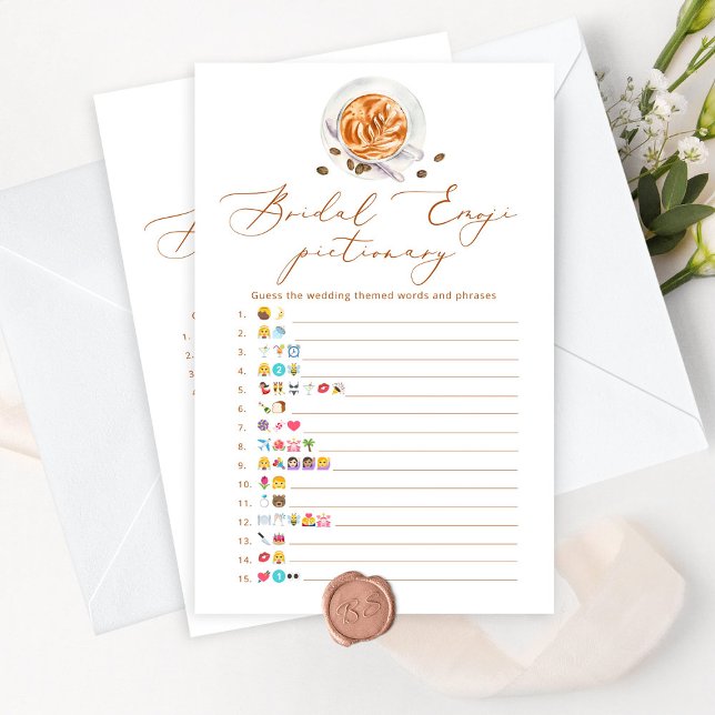 Coffee bridal shower emoji pictionary game (Creator Uploaded)