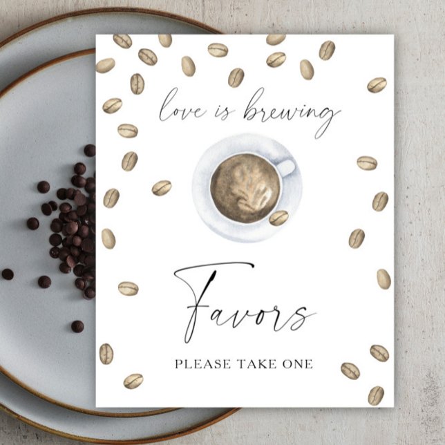 Coffee bridal shower Favors please take one  Poster (Creator Uploaded)