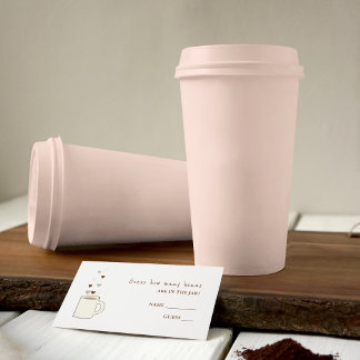 Coffee Bridal Shower Guess How Many Beans Enclosure Card