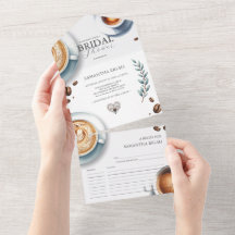 Coffee Bridal Shower Invitations Love Is Brewing