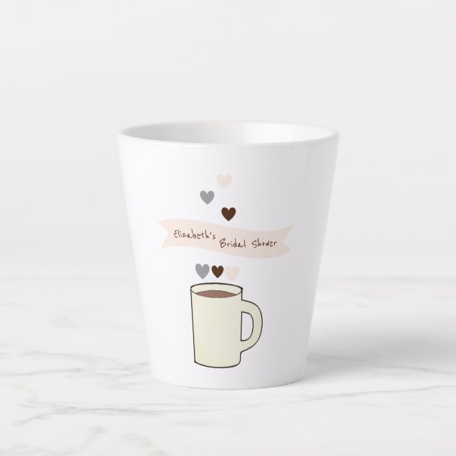 Coffee Bridal Shower Latte Mug (Front)