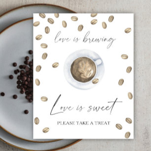 coffee bridal shower Love is sweet take a treat Poster