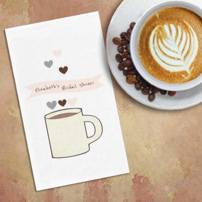 Coffee Bridal Shower Paper Guest Towels (Creator Uploaded)