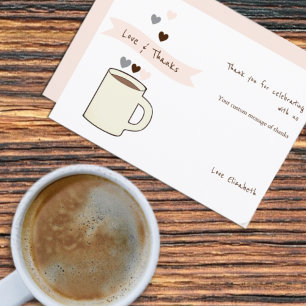 Coffee Bridal Shower Thank You Card
