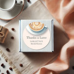 Coffee Bridal Shower Theme Stickers<br><div class="desc">"Thanks a Latte" Bridal Shower Stickers – Elegant & Customizable Add a charming touch to your event with these bridal shower stickers, featuring a beautifully illustrated coffee cup and the heartfelt pun "Thanks a Latte." Perfect for sealing favor bags, gifts, or treat boxes, these coffee cup stickers bring warmth and...</div>