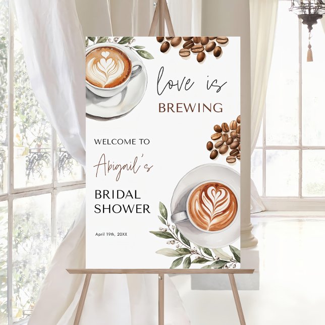 Coffee Bridal Shower Welcome Sign Template - Love  (Creator Uploaded)