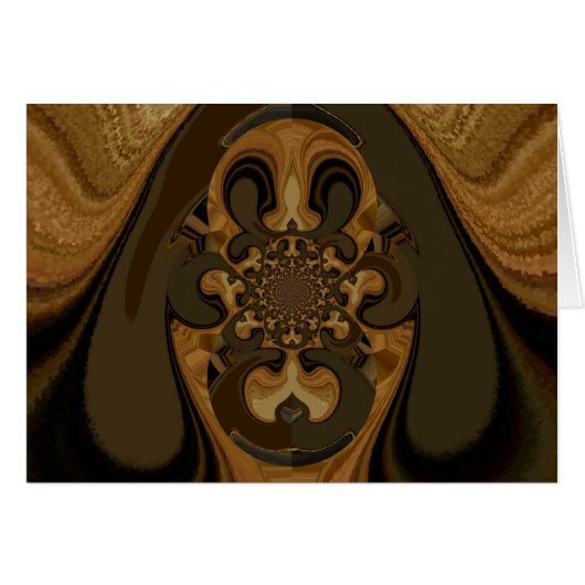 Coffee Brown Fluid Kaleidoscope Art Print (Front Horizontal)