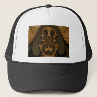 Coffee Brown Fluid Kaleidoscope Art Print Trucker Hat