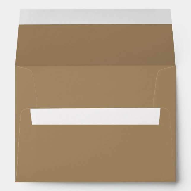 Coffee Brown Modern Envelope – Customizable (Back (Bottom))