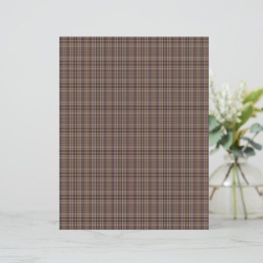 Coffee Brown Plaid Pattern (Standing Front)