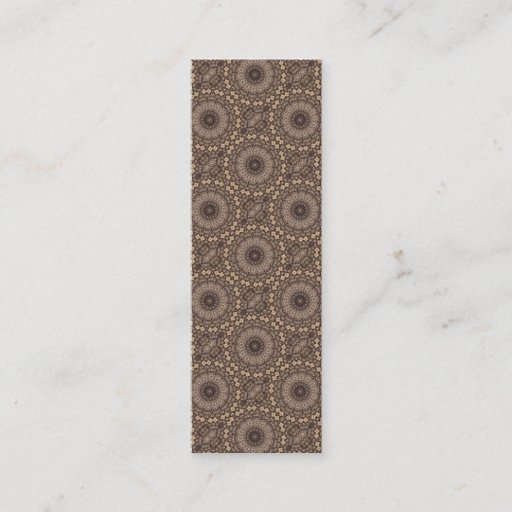 Customizable Coffee Brown Repeating Pattern Business Card Templates