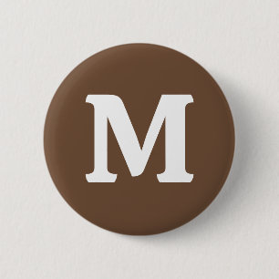Coffee Brown Solid Color  Button