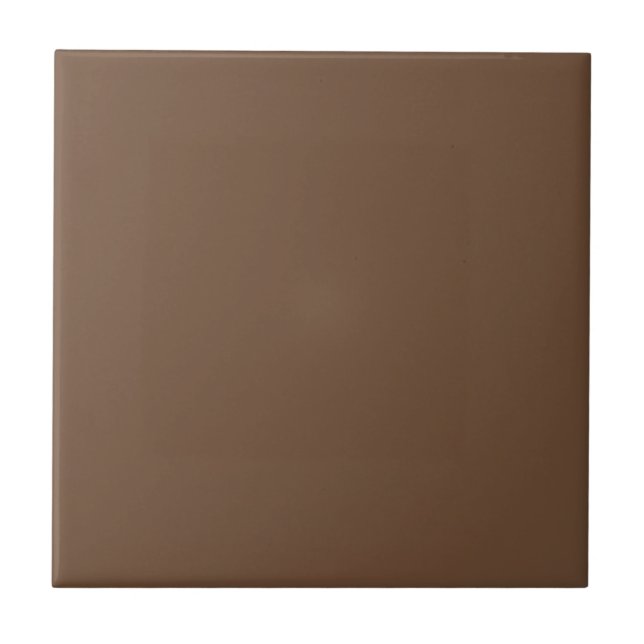 Coffee Brown Solid Color  Ceramic Tile (Front)