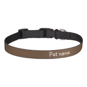 Coffee Brown Solid Color  Pet Collar