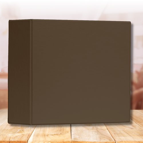 Coffee Brown Solid Color | Trendy Color  3 Ring Binder