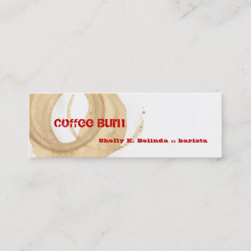 Customizable Coffee Burn Barista Business Card Template