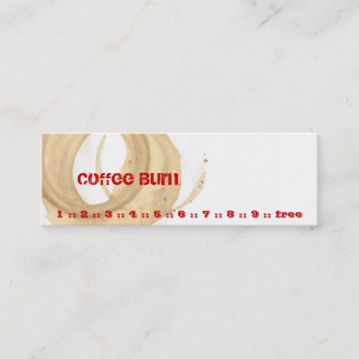 Customizable Coffee Burn Business Card Template