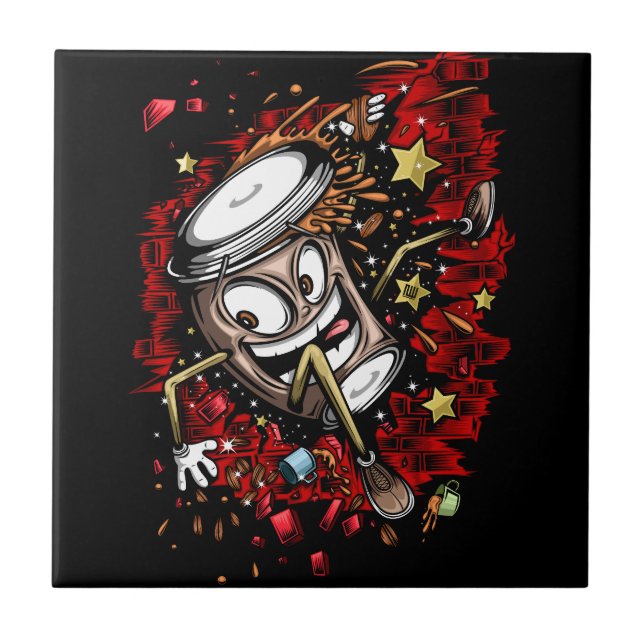 Coffee Burst Ceramic Tile (Front)