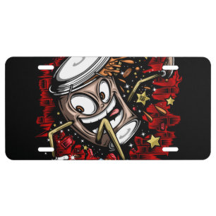 Coffee Burst License Plate