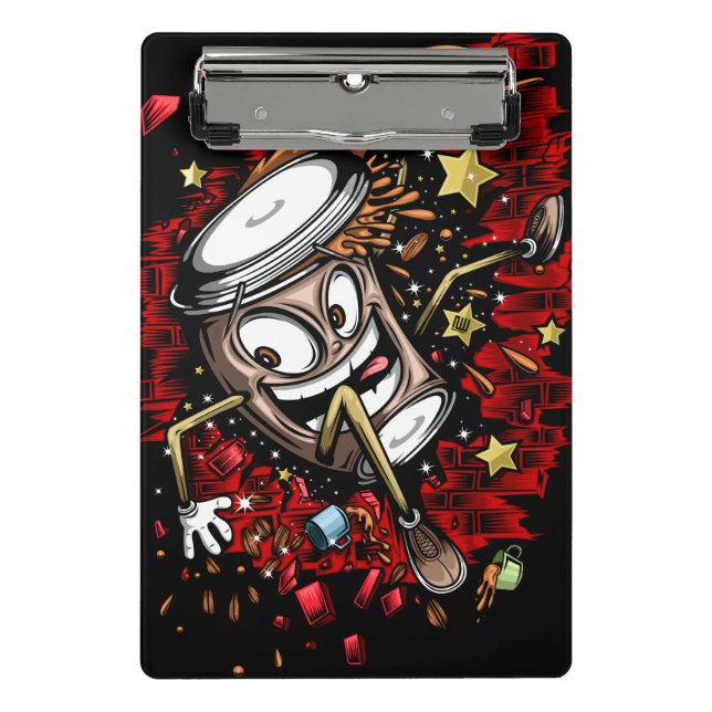 Coffee Burst Mini Clipboard (Front)