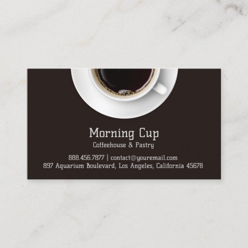 Customizable Coffee Business Card