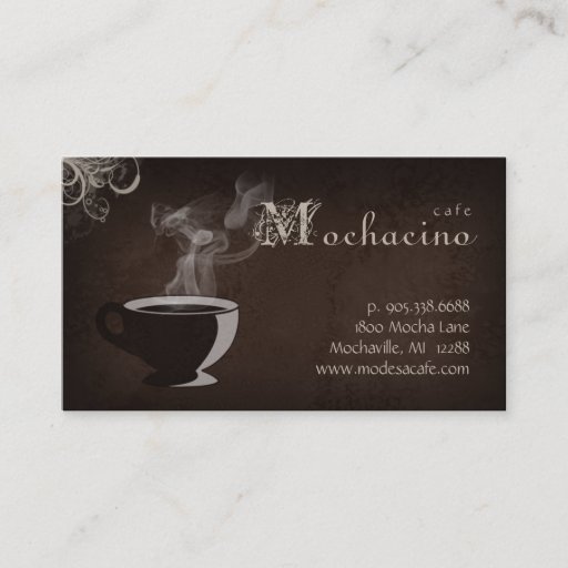 Customizable Coffee Business Card