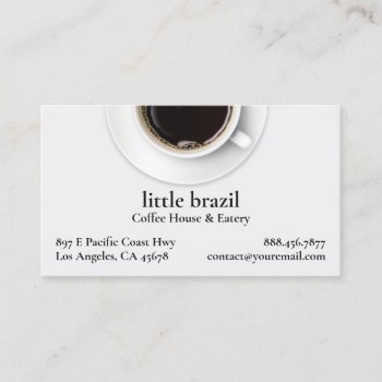 Coffee Business Card by all_items at Zazzle