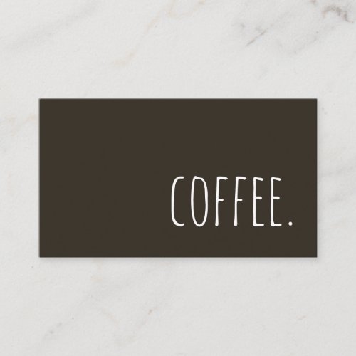 coffee business card