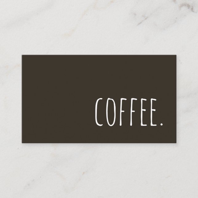 coffee. business card (Front)