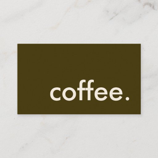 Customizable coffee. business cards