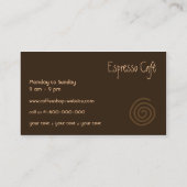 Coffee Business Card (Back)