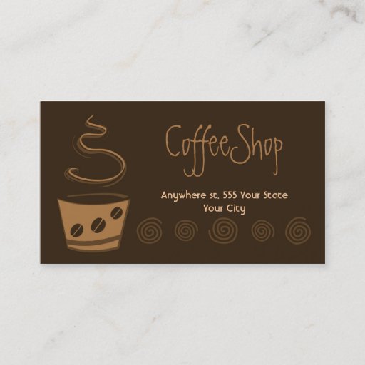 Customizable Coffee Business Card