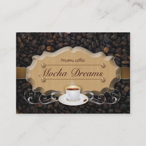 Coffee Business Card Beans 'n Latte Caramel