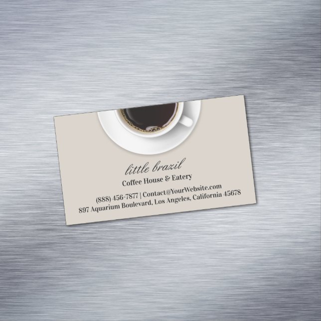 Coffee Business Card Magnet (In Situ)