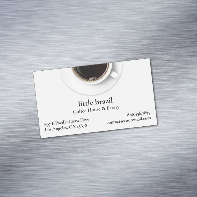 Coffee Business Card Magnet (In Situ)