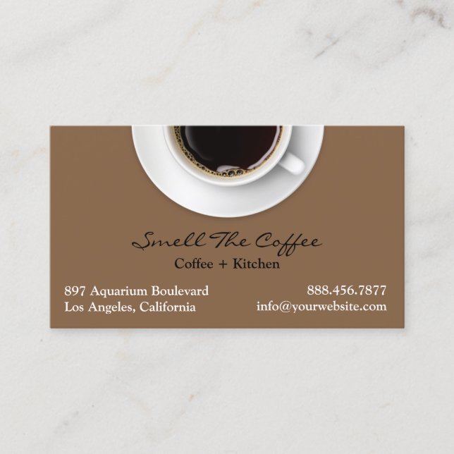 Coffee Business Card Template (Front)
