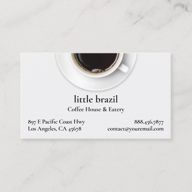 Coffee Business Card Template (Front)