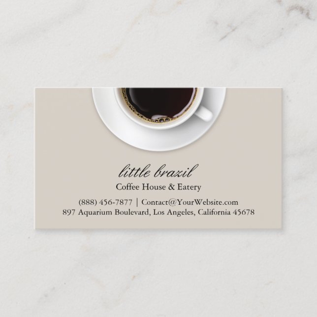 Coffee Business Card Template (Front)