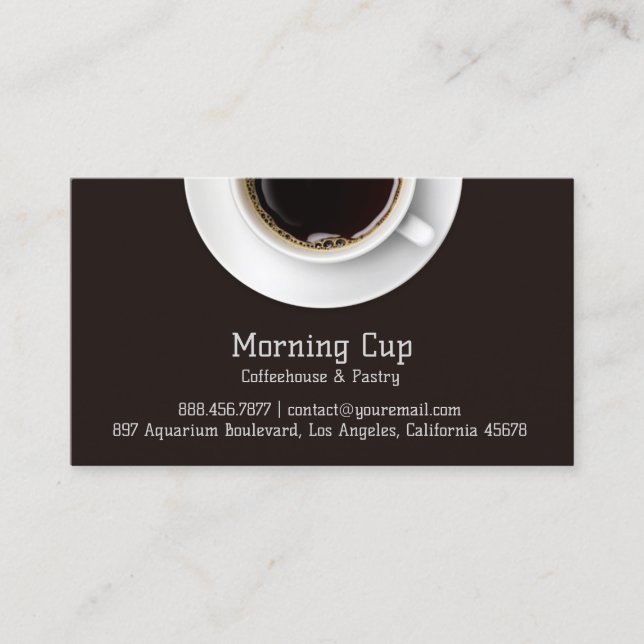 Coffee Business Card Template (Front)